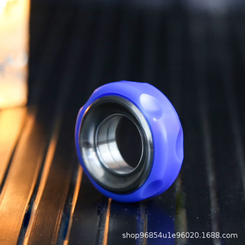 Cheese Ring Ratchet EDC Push Button Adult Metal Stress Relief Toy Stainless Steel POM Ring Push Button