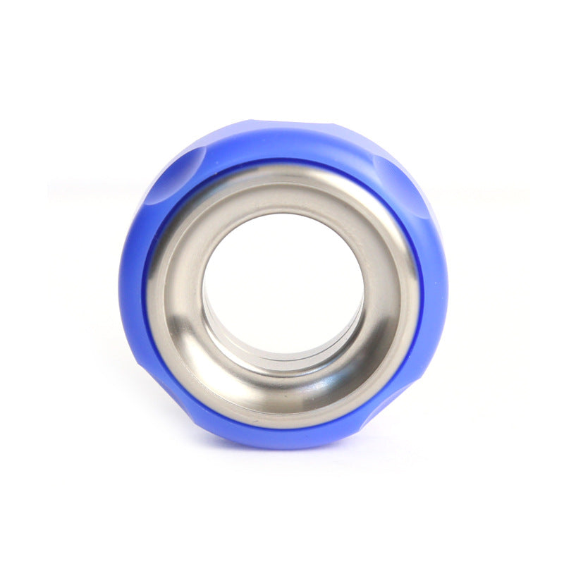 Cheese Ring Ratchet EDC Push Button Adult Metal Stress Relief Toy Stainless Steel POM Ring Push Button