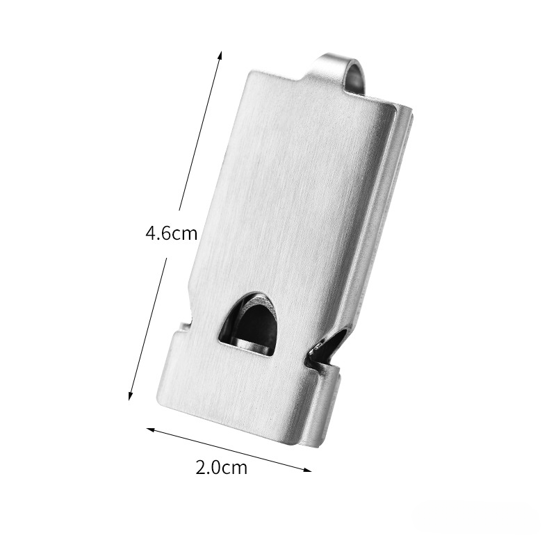 High-decibel outdoor emergency whistle made of titanium alloy