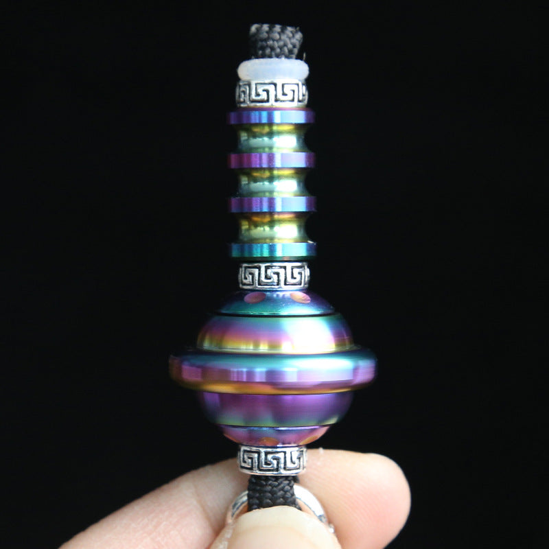 Rainbow Stainless Steel Knife Pendant Fidget Spinner Adult Metal Stress Relief Toy EDC Outdoor Knife Pendant