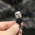 Stainless Steel Cyclops Ghost Knife Pendant Push-Pull Card Holder Pendant Keyring Pendant Outdoor Paracord Lanyard EDC