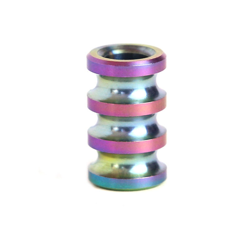 Stainless Steel Tri-Spiral Waterjet Pendant EDC Snap Coin Card Holder Pendant Keyring Pendant Outdoor Paracord