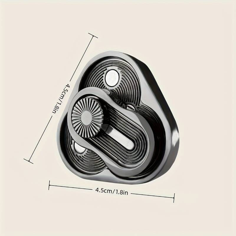 Triangular Triple-Rotating Fingertip Gyroscope