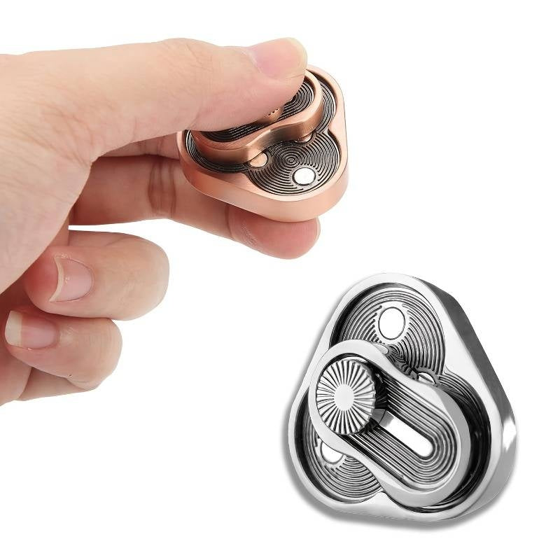 Triangular Triple-Rotating Fingertip Gyroscope