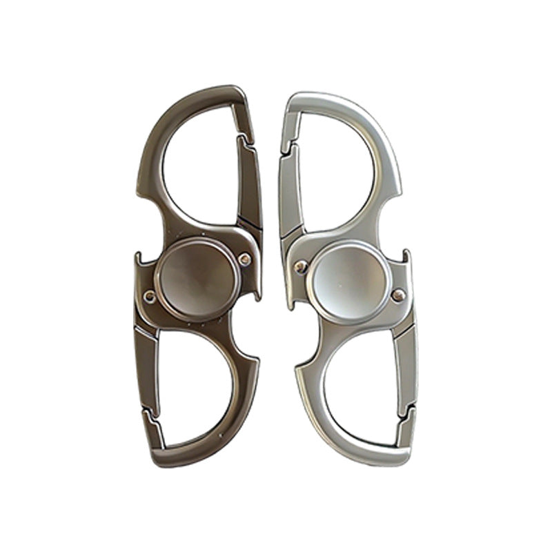 Zinc alloy car key ring with metal finger spinner