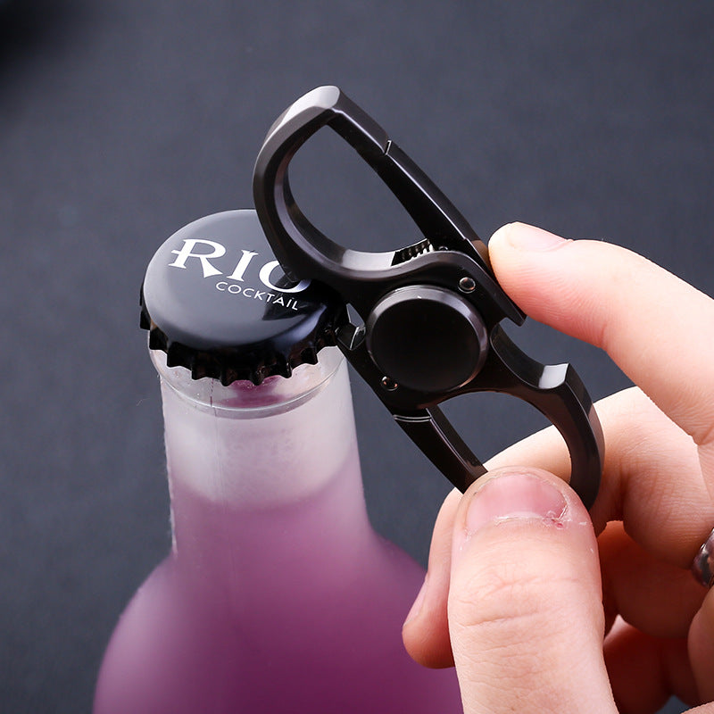 Zinc alloy car key ring with metal finger spinner