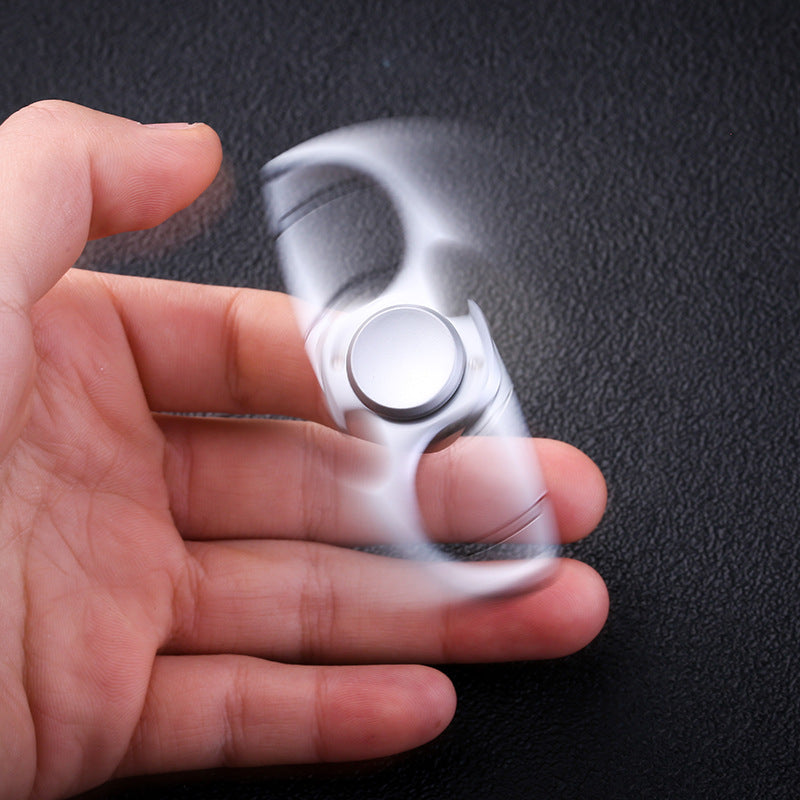 Zinc alloy car key ring with metal finger spinner