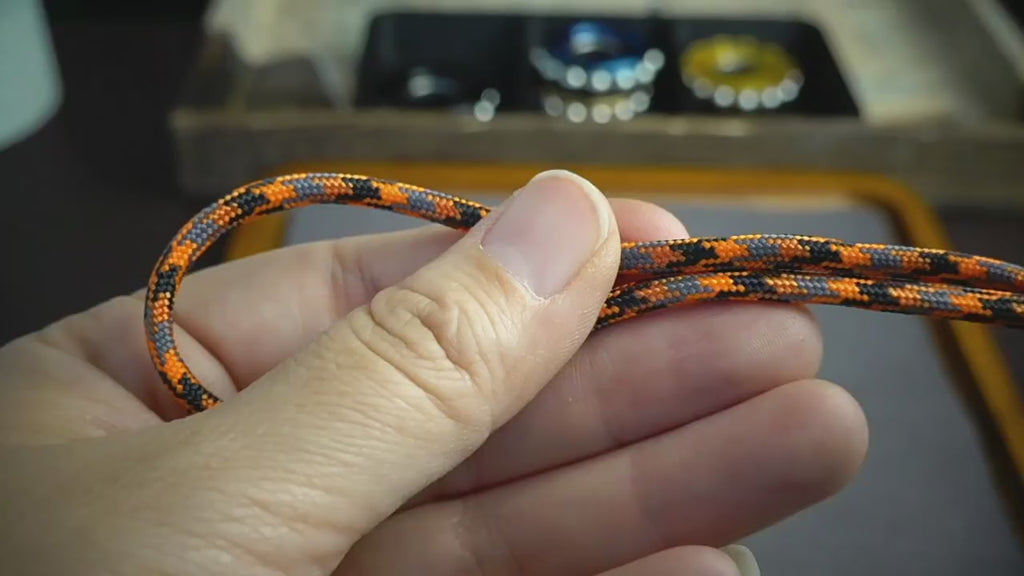 Stainless Steel Tri-Spiral Waterjet Pendant EDC Snap Coin Card Holder Pendant Keyring Pendant Outdoor Paracord