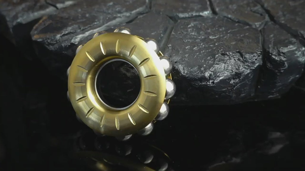 Spinning Bead Fidget Spinner EDC Adult Stress Relief Toy Mechanical Spinner Stress Relief Tool Card Pusher